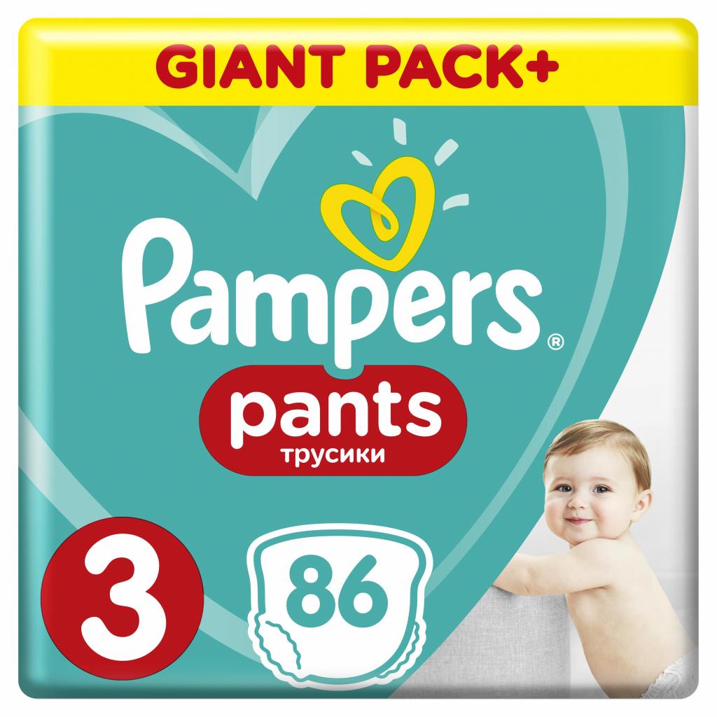 

Подгузник Pampers трусики Pants Midi Размер 3 (6-11 кг), 86 шт (8001090994295_8006540067833)