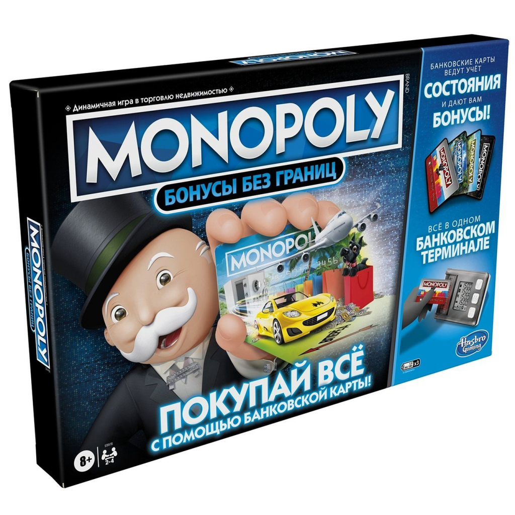 

Настольная игра Hasbro Монополия Бонусы без границ русская версия (E8978_01)