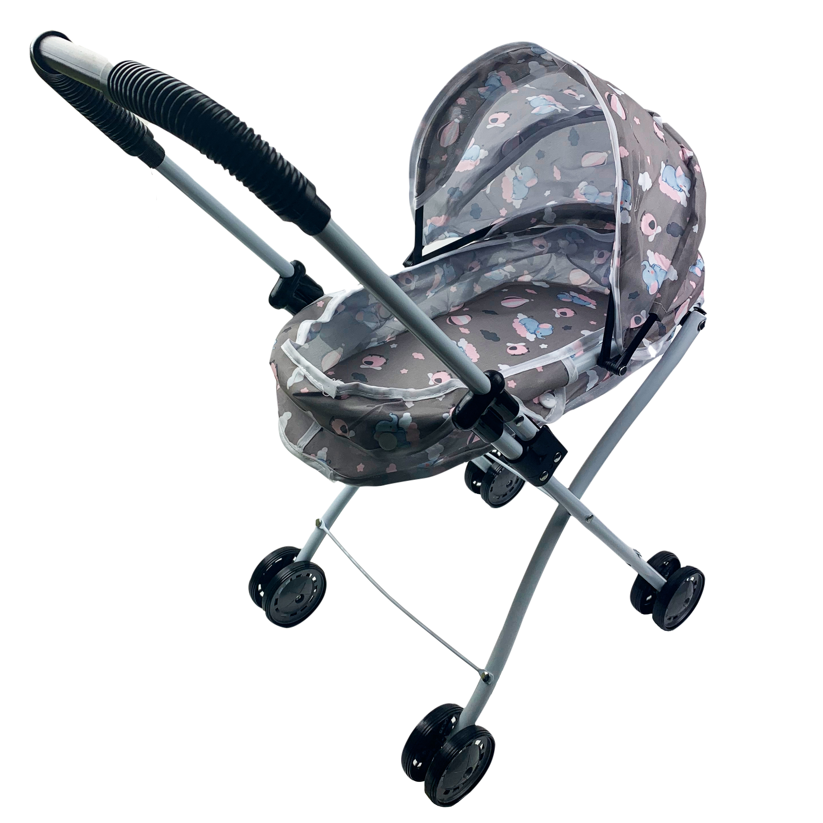 

Коляска для кукол M 0354-1 U/R с двойными колесами (Слоник) METR+