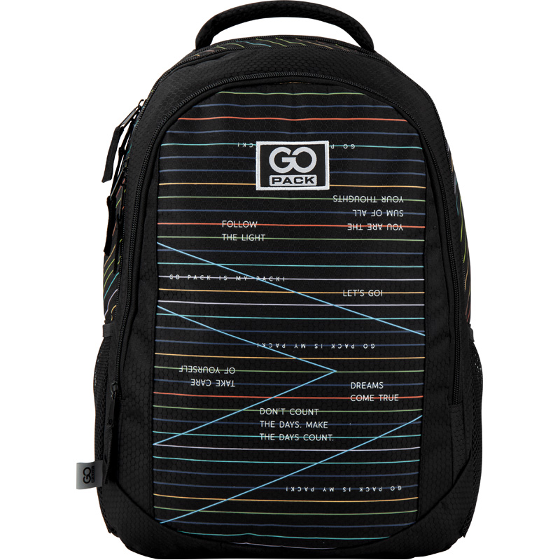 

Рюкзак школьный GoPack Education Stripes черный GO20-133M-2