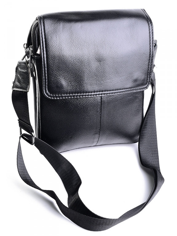 

Мужская сумка кожаная 3508 черная black
