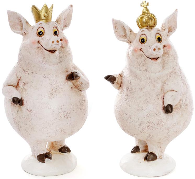 

Набор 2 декоративных фигурки Королевские свинки 9х9х17см Bona (ТР01632315007)