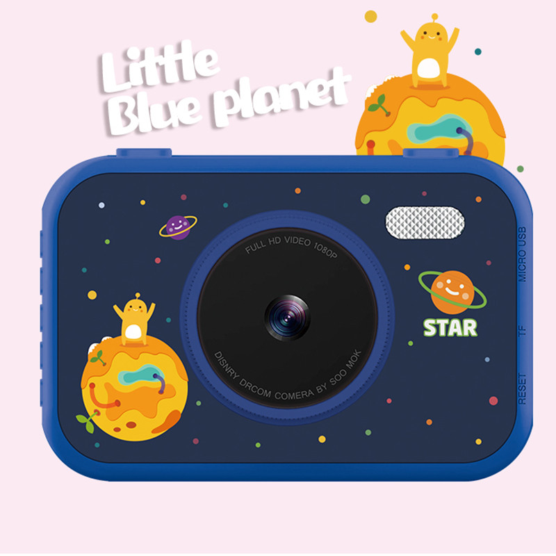 

Детский фотоаппарат с 3,5" HD экраном 40М Спейс с двумя камерами синий