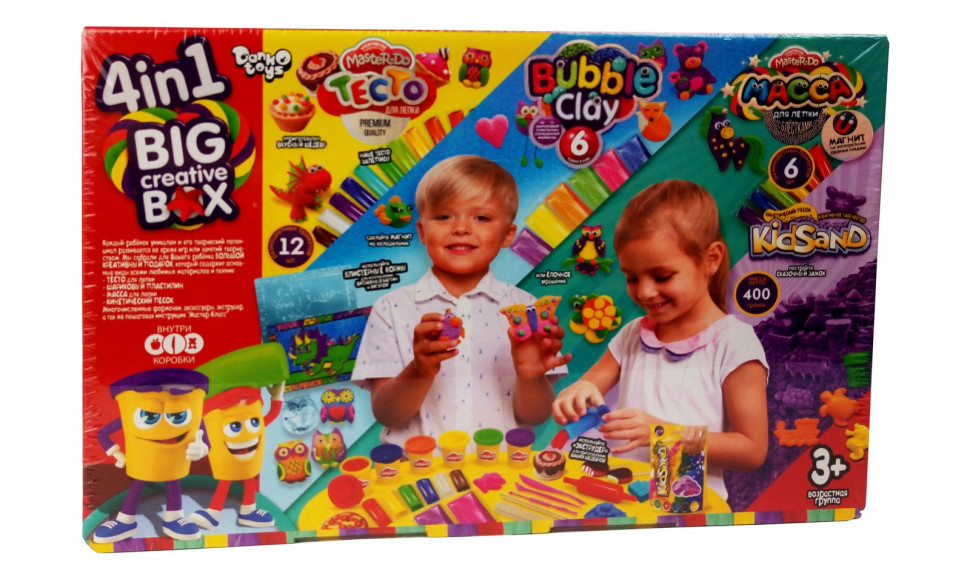 

Набор для творчества BIG CREATIVE BOX 7858DT тесто для лепки, кинетический песок Danko Toys