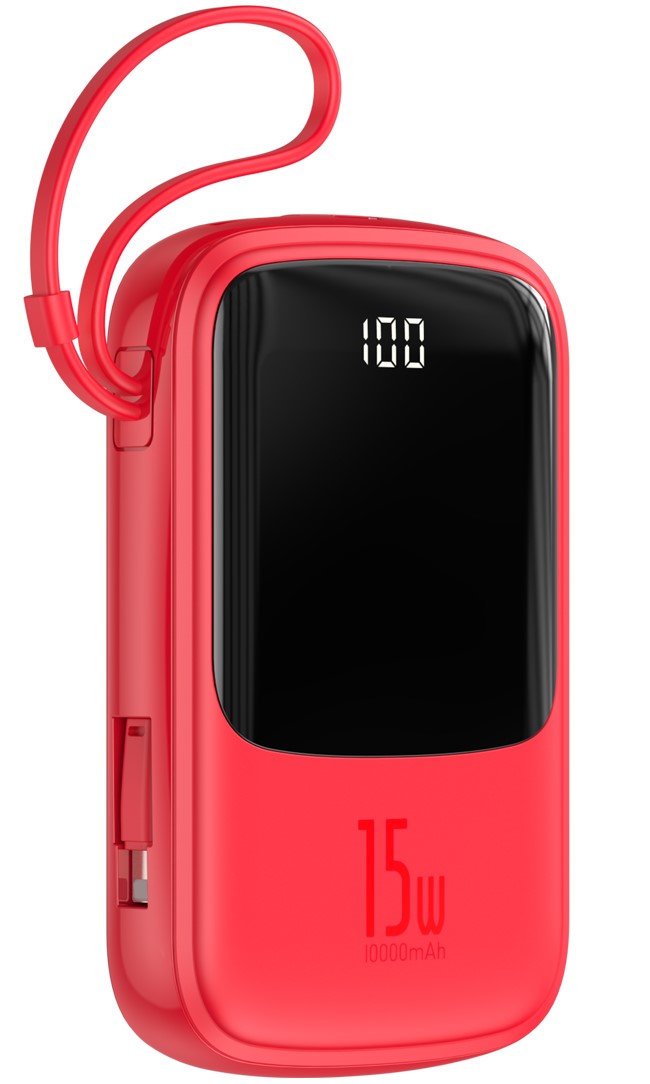 

УМБ Baseus Q Pow 10000mAh 15W 3A с технологией QC3.0+PD3.0 и iP кабелем Красный