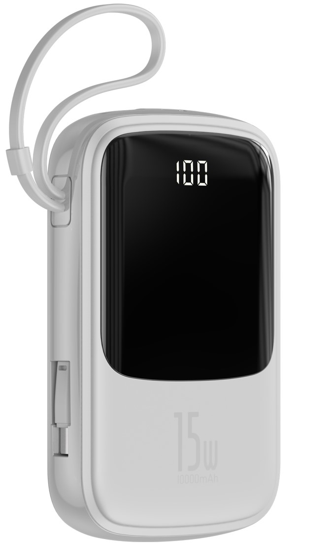 

УМБ Baseus Q Pow 10000mAh 15W 3A с технологией QC3.0+PD3.0 и Type-C кабелем Белый