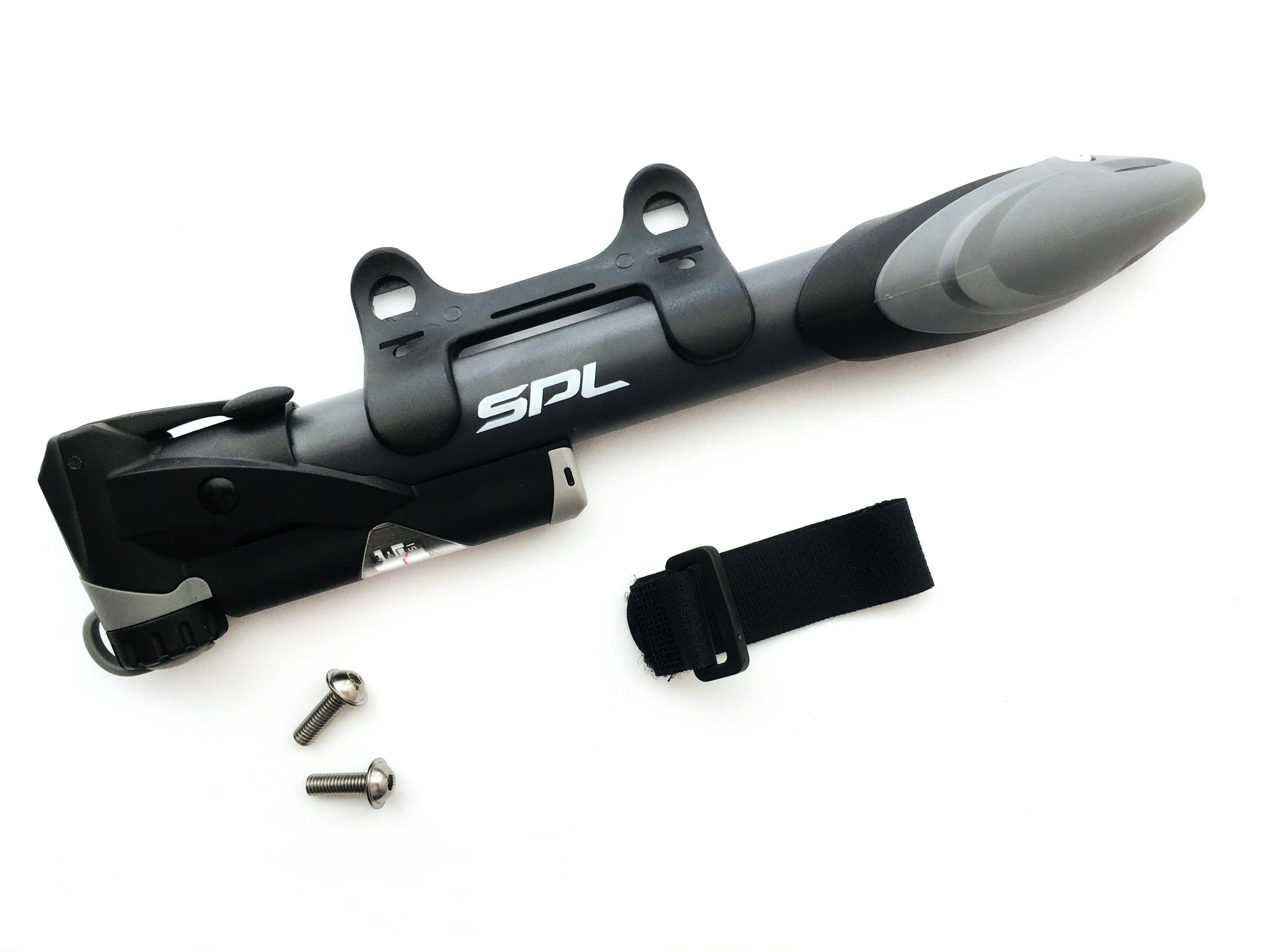 

Мини насос Spelli SPM-1961P с манометром с креплением на раму черный