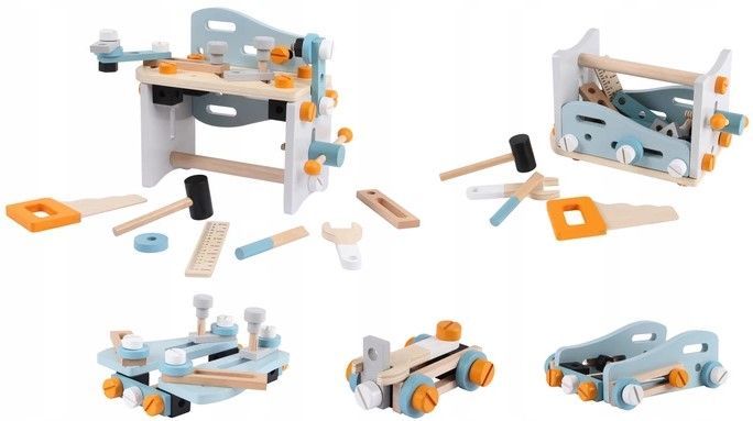 

Деревянная мастерская Ecotoys с инструментами 52 элемента (1182N)