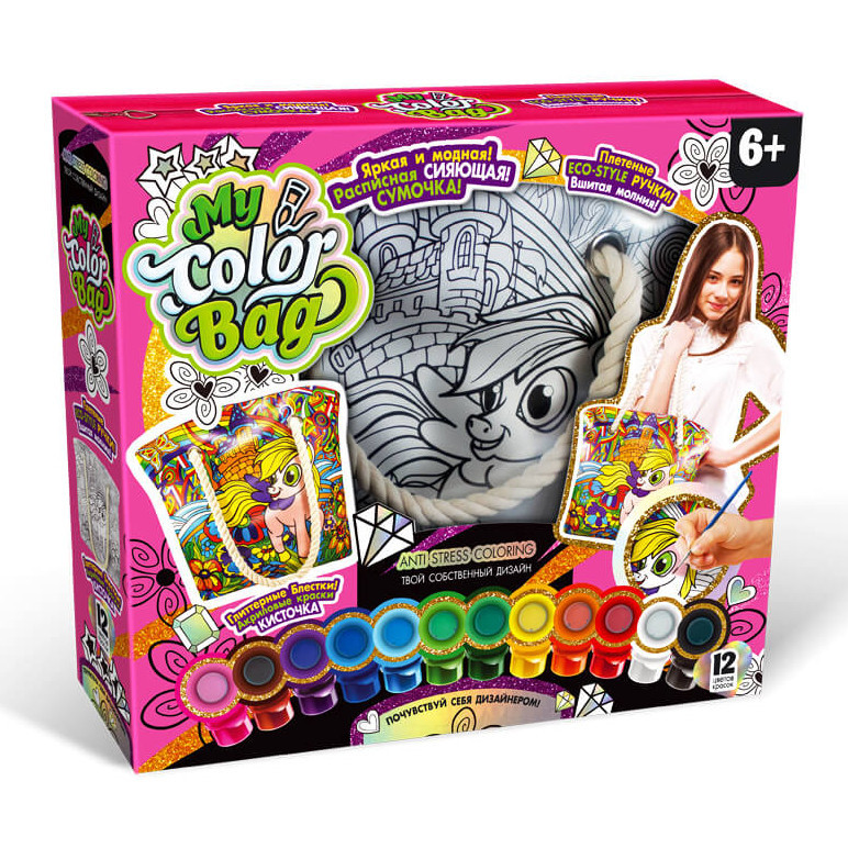 

Комплект креативного творчества "My Color Bag" COB-01 сумка-раскраска (Пони) Danko Toys
