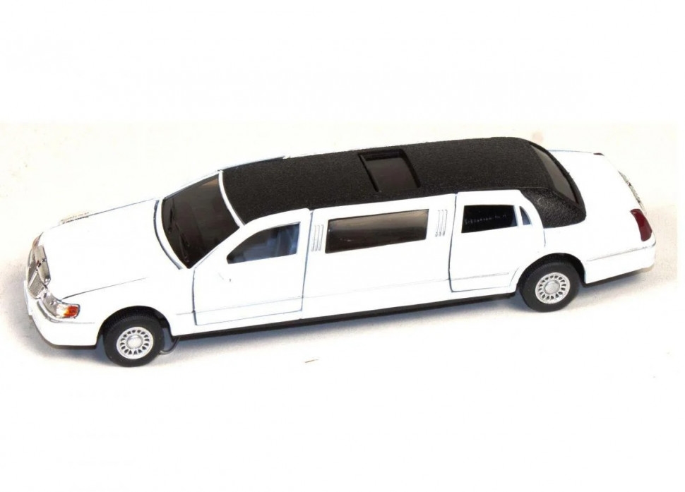 

Детская коллекционная машинка Лимузин KT7001W инерционная (Белый) Kinsmart