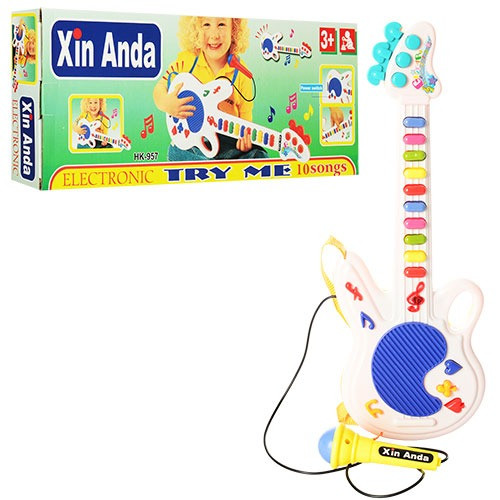 

Гитара игрушечная 957MR с микрофоном METR+