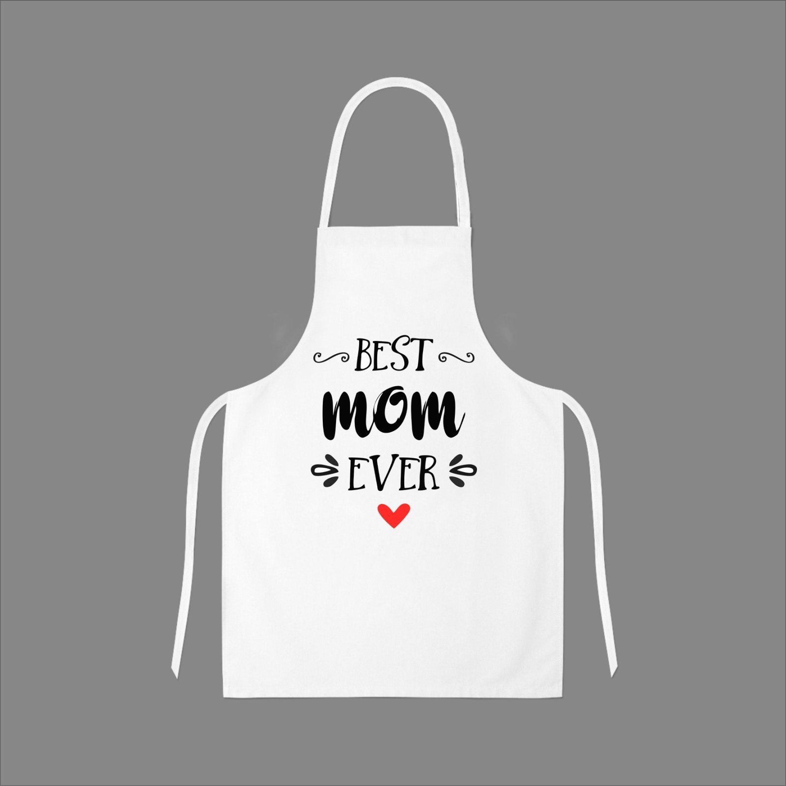 

Фартух Vivay з принтом Best mom ever Білий 64x64 см (6501)
