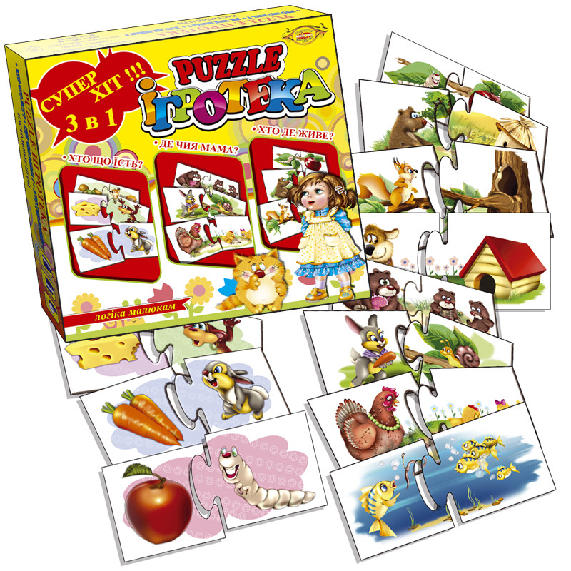 

Детская настольная игра-пазл "PUZZLE Игротека" MKB0117, 72 пазла Мастер