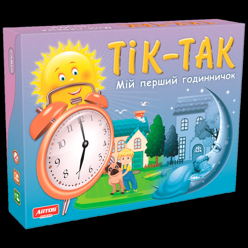 

Детская развивающая игра "Тик-Так" 0819 первые часы Artos Games