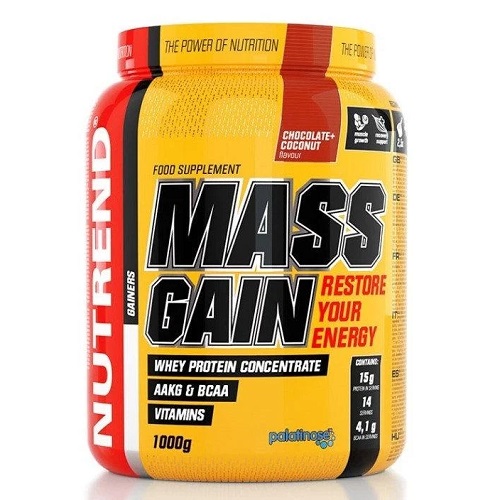

Гейнери Nutrend Mass Gain, 1000 гр. Ваніль