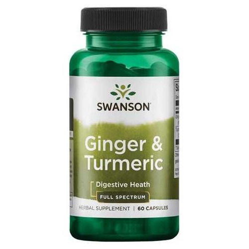 

Адаптогени Swanson Full Spectrum Ginger Turmeric, 60 капс.