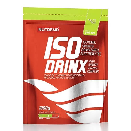 

Ізотоніки та гелі Nutrend Isodrinx, 1000 г Зелене яблуко