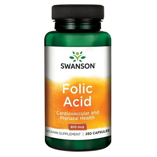 

Вітаміни В Swanson Folic Acid 800mcg, 250 caps