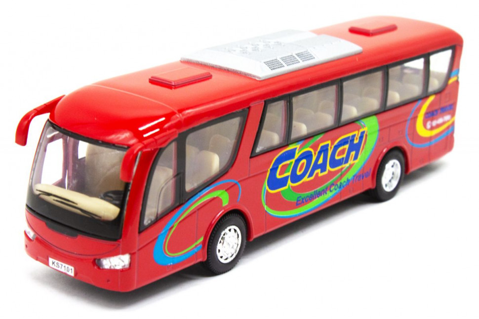 

Детский игровой Автобус KS7101 открываются двери (Красный) KINSFUN