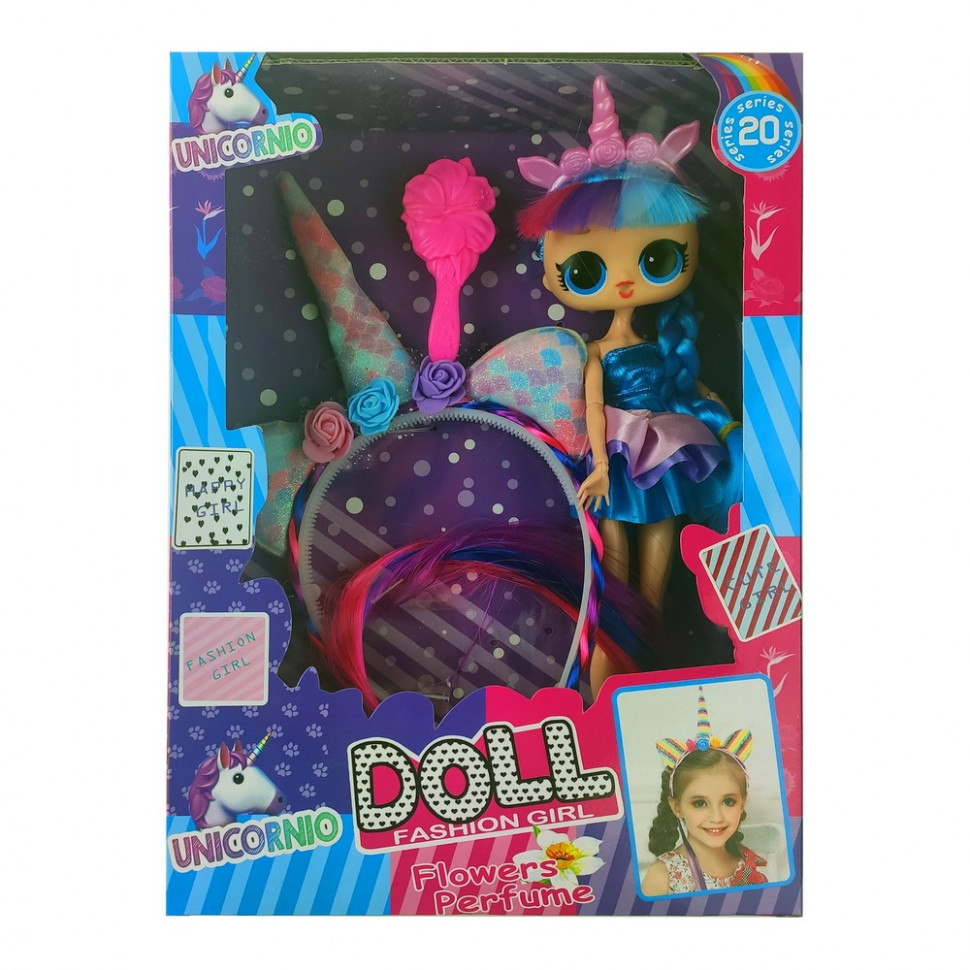 

Кукла DOLL 11801 "Единорог" (Синий) METR+