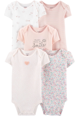 

Бодик на девочку короткий рукав Carters 7169 Carter's 3 мес Белый 37321