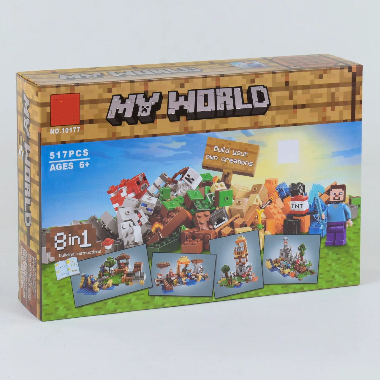

Детский конструктор My World 10177 Верстак. 8 в 1 517 деталей