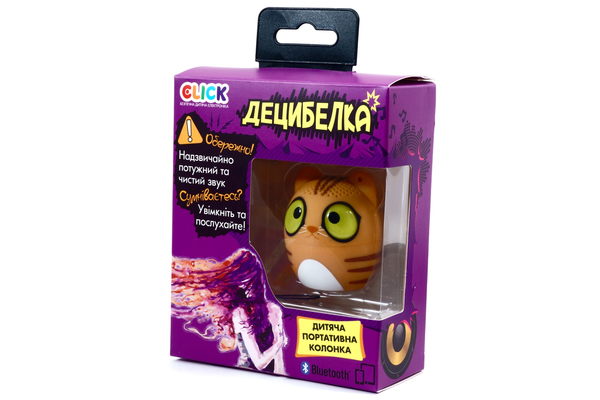 

Колонка детская CLICK "Децибелка" портативная 3Вт (кошка) (CLK-V02D6MB-CAT)