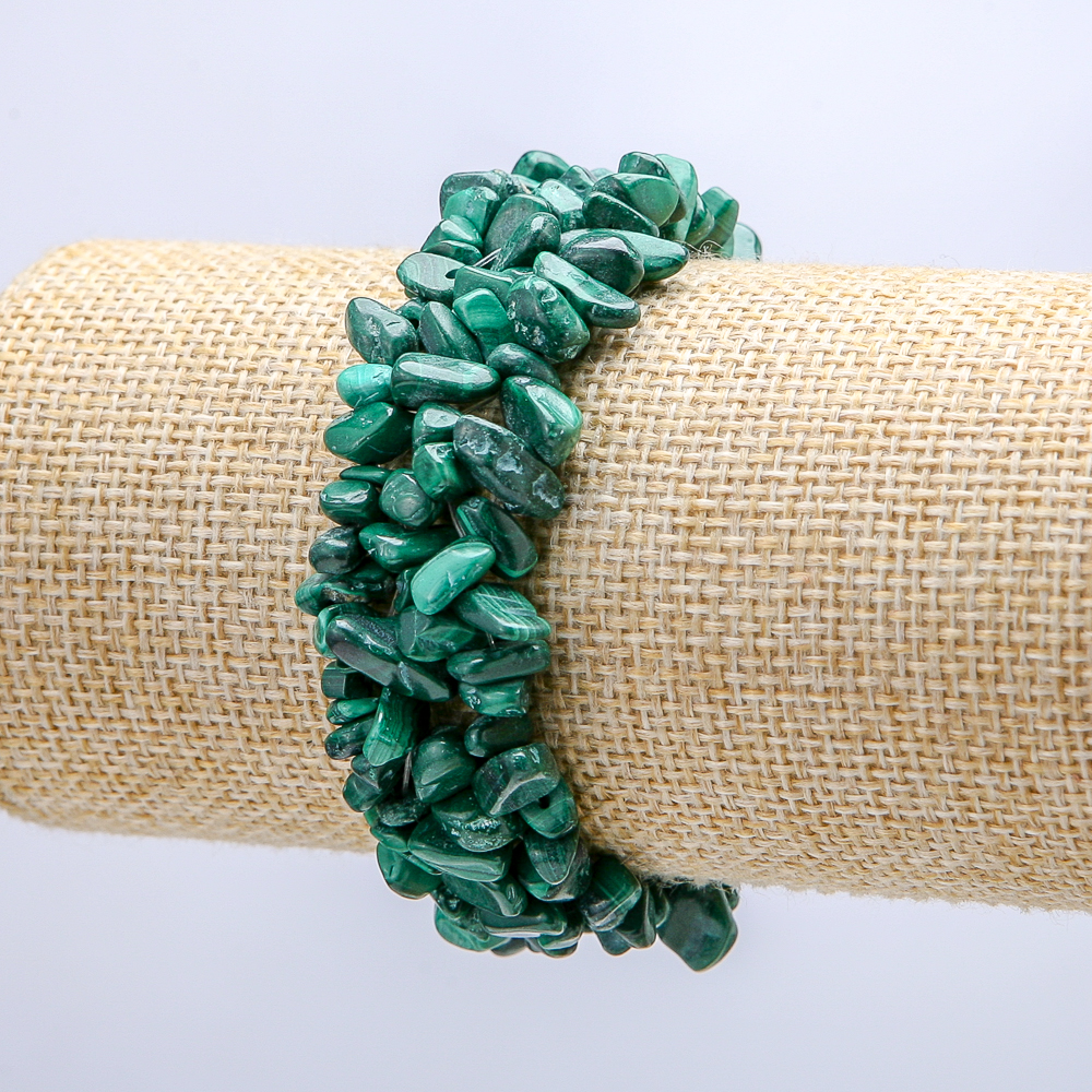 

Браслет широкий из натурального камня Малахит, крошка-6мм+-,обхват-18см,ширина-2см +-, ida41979