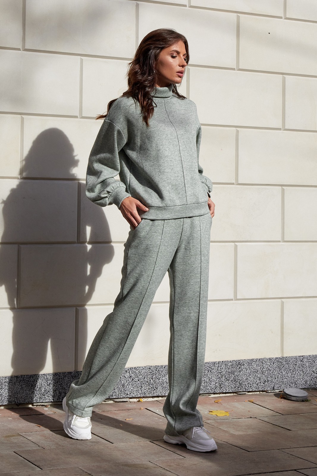 

Тёплый женский прогулочный костюм L-XL (-) фисташковый трикотаж ангора, Тёплый женский прогулочный костюм L-XL (46-48) фисташковый трикотаж ангора