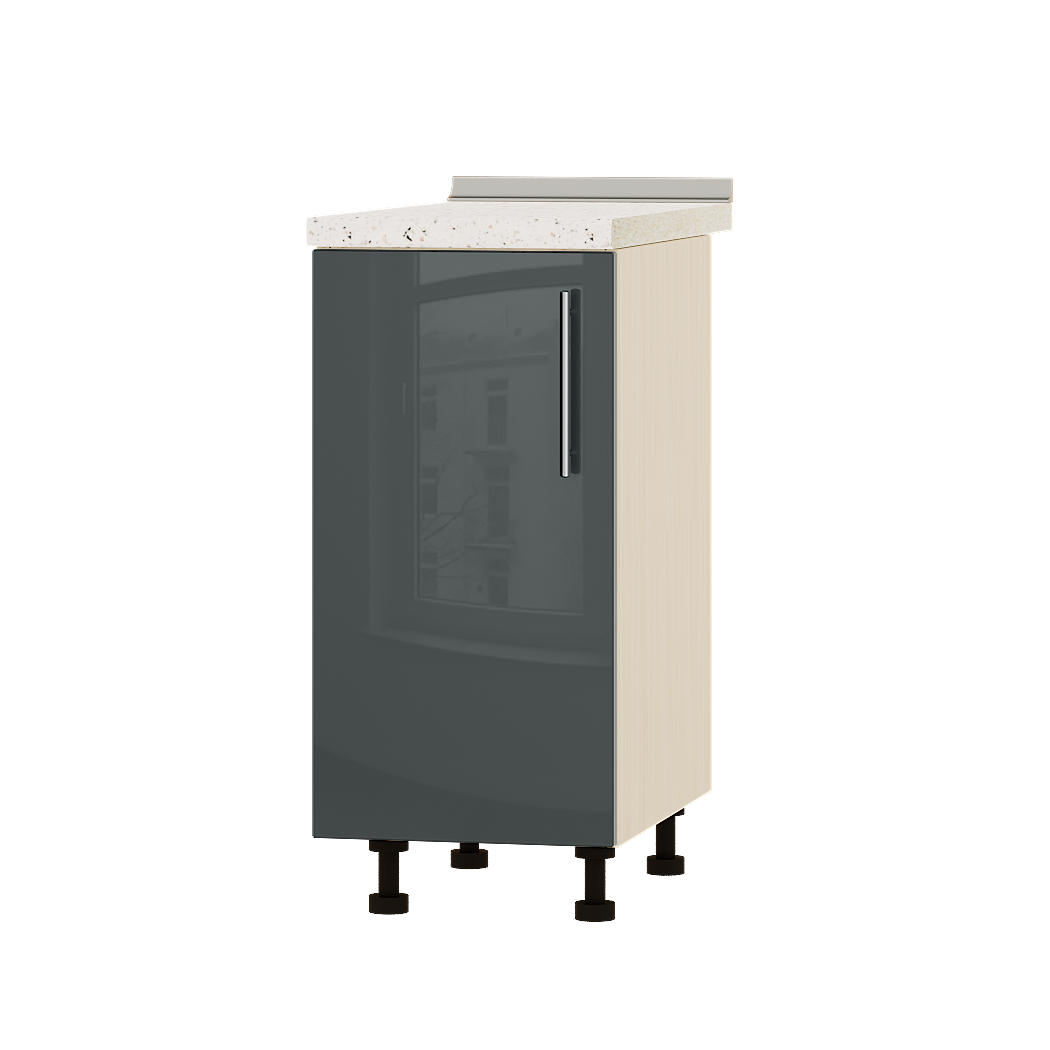 

Кухня Акрил модуль Низ Н83-380 Антрацит Глянец Дуб молочный 38х47х82 см