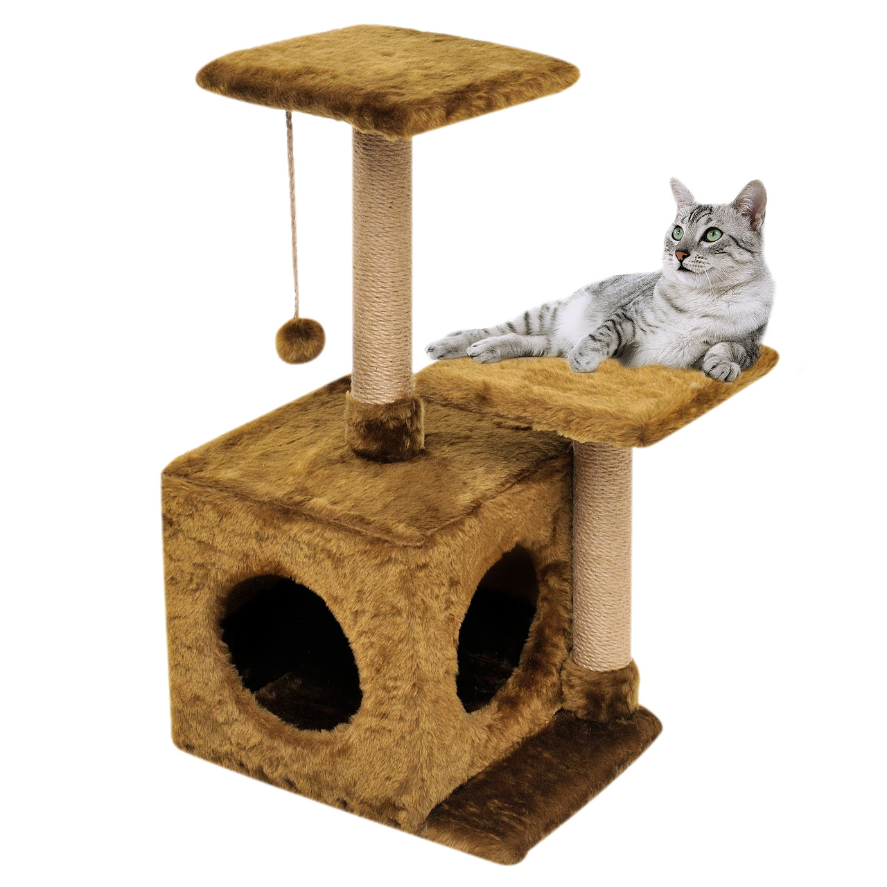 

Домик когтеточка (дряпка, драпак) Cat Houses. Разборной, Маруся Коричневый