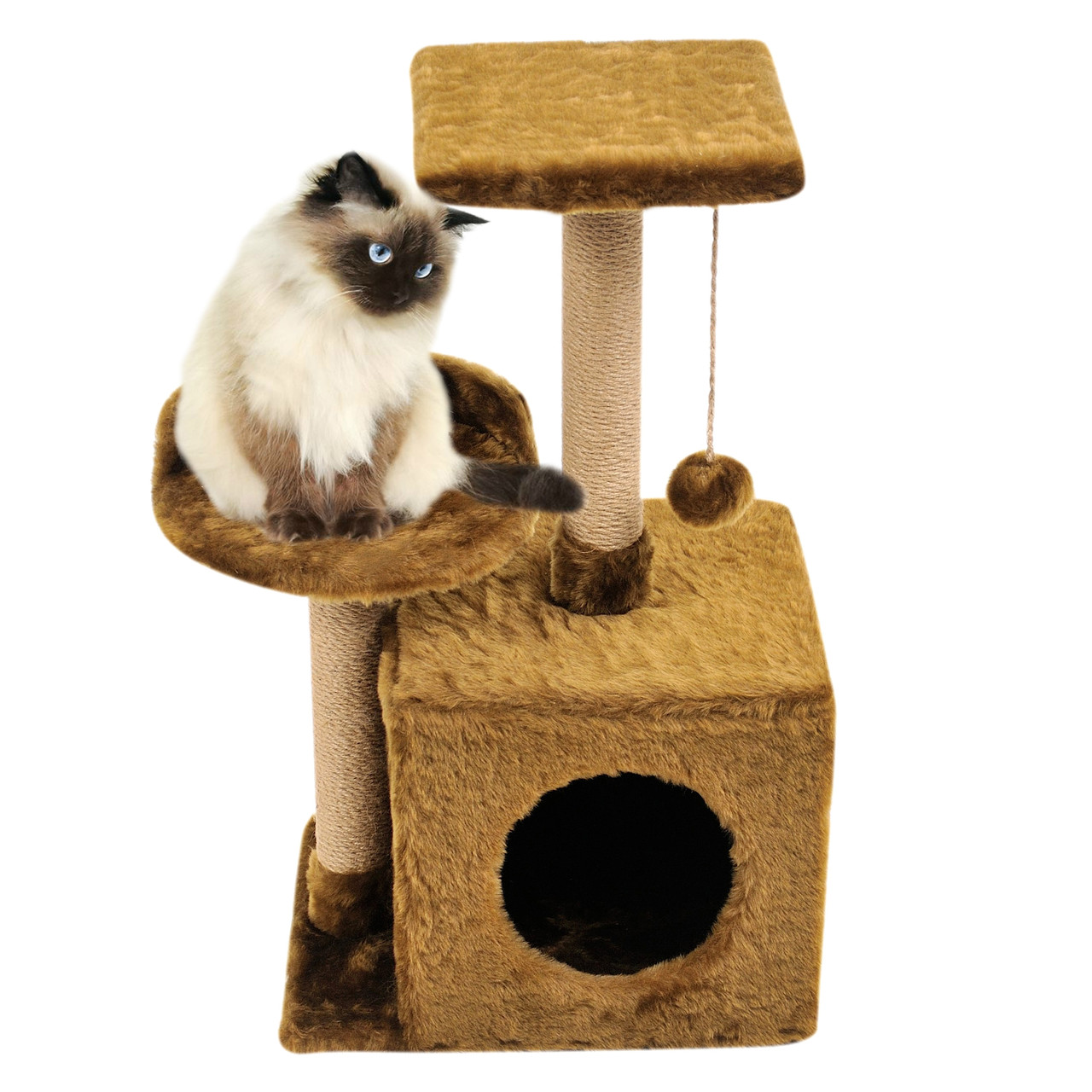 

Домик когтеточка (дряпка, драпак) Cat Houses. Разборной, Бусинка Коричневый