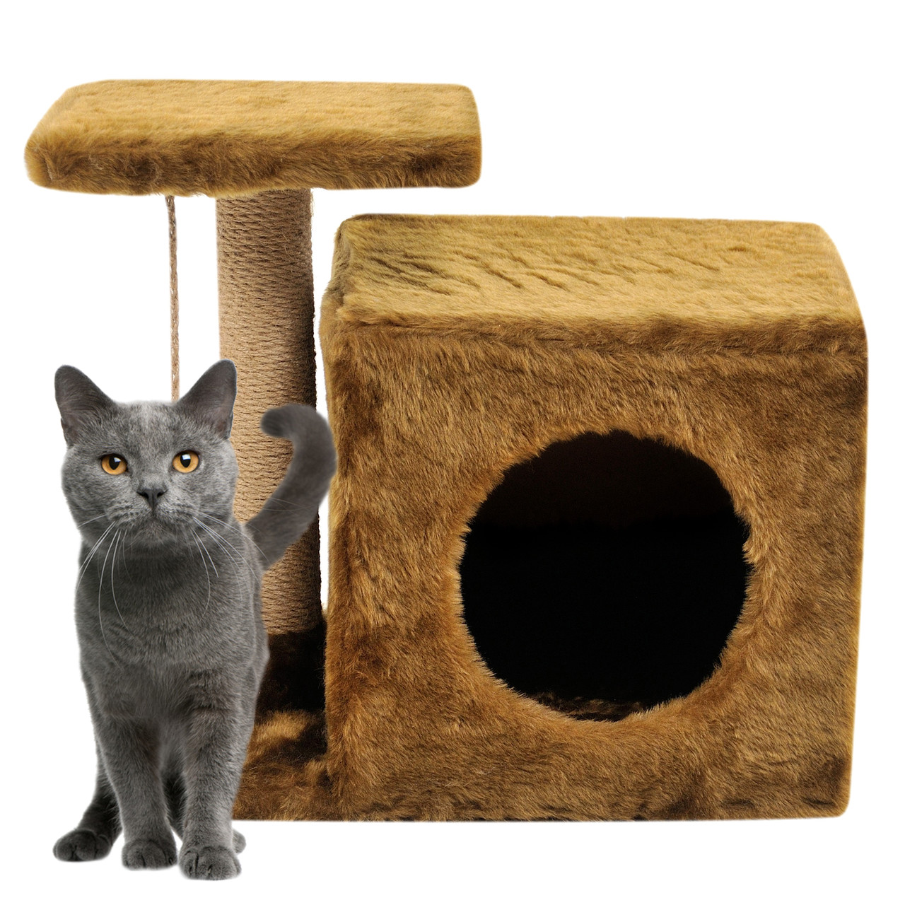 

Домик когтеточка (дряпка, драпак) Cat Houses. Разборной, Милана Коричневый