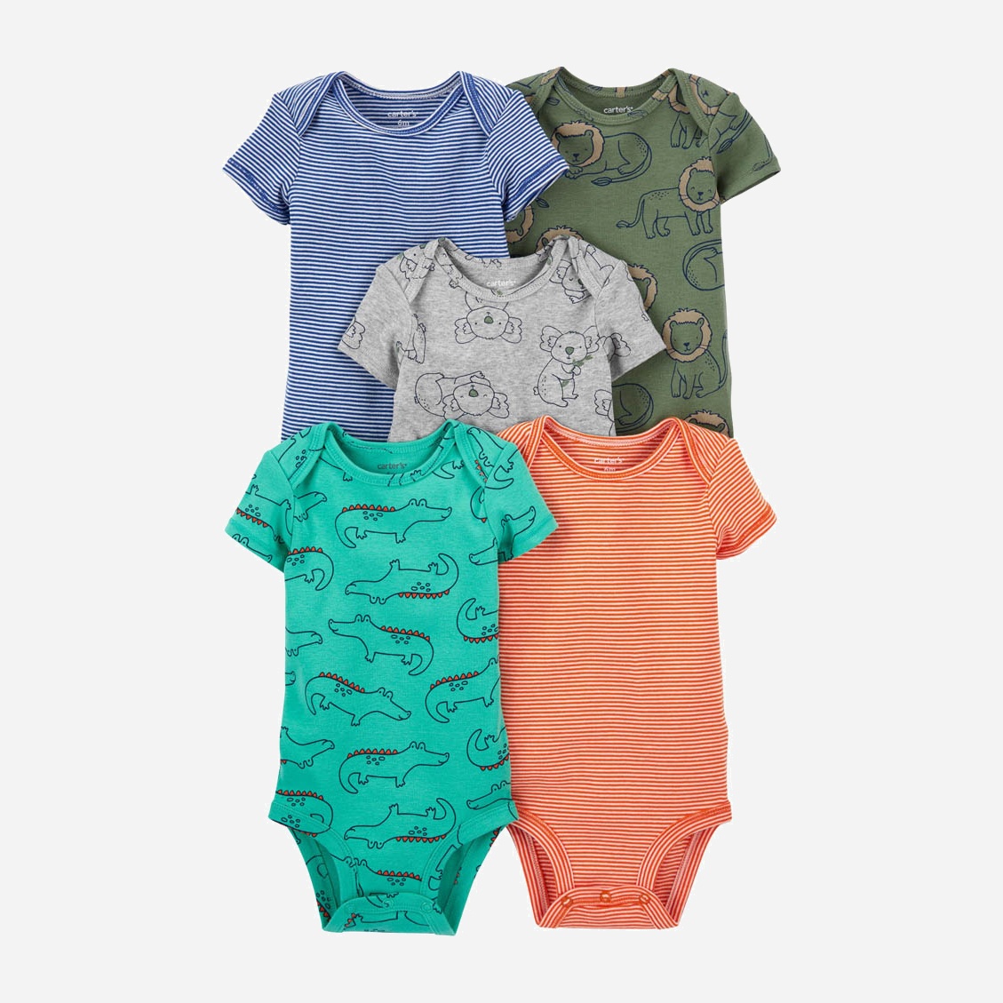 

Боди-футболка Carters 1L764510 72-76 см 5 шт Multicolor