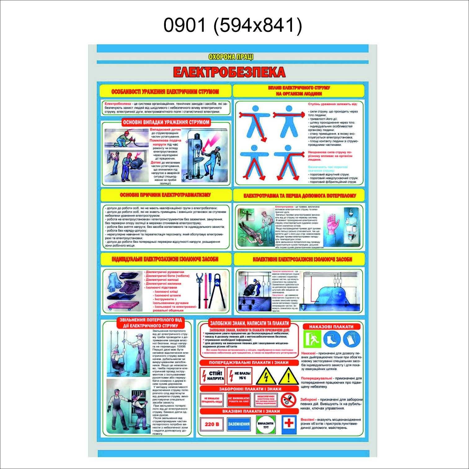 

Стенд Vivay Електробезпека 59x84 см (5111)