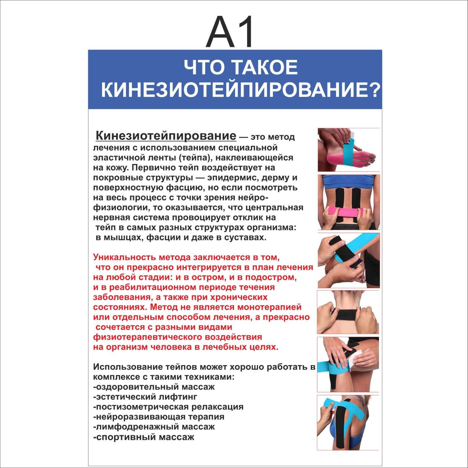 

Плакат Beauty Special Что такое кинезиотейпирование А1 (5452)