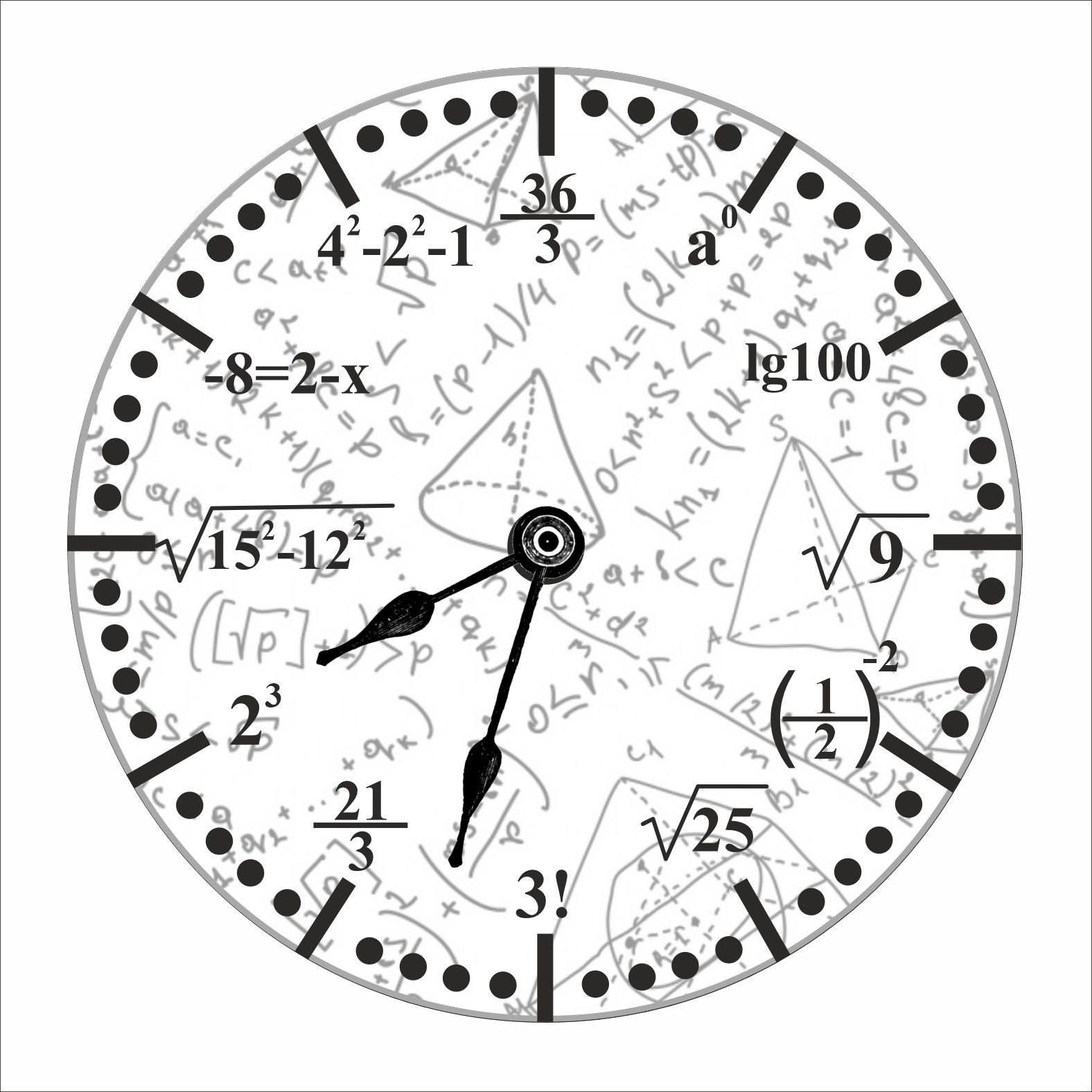 

Настінний годинник Vivay Формули 55 см (7051)