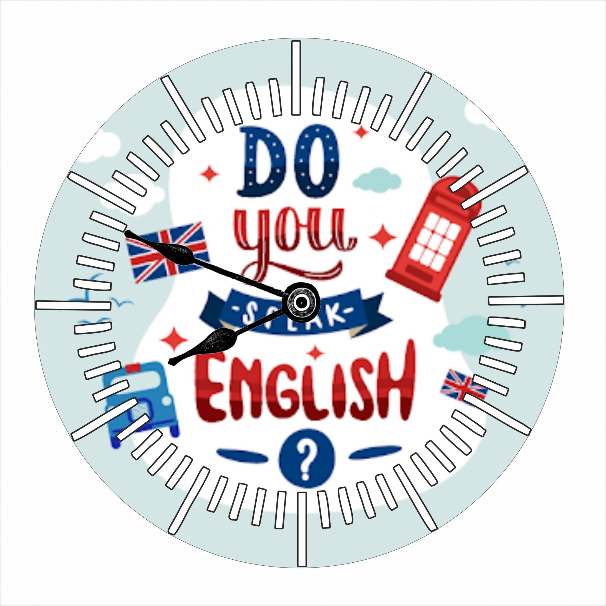 

Настінний годинник Vivay Do you speak english 55 см (7087)