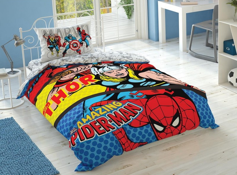 

Постельное белье Tac Disney Marvel Comics Детский (простынь на резинке) турция, ранфорс