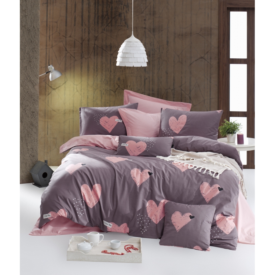 

Постельное белье Lotus Home Perfect Hearts Евро турция, ранфорс