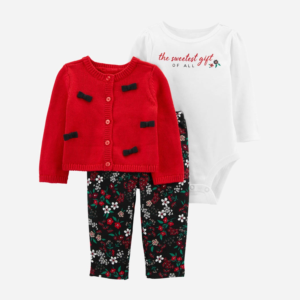 

Комплект (кардиган + боди + лосины) Carters 1M082110 61-69 см Multicolor
