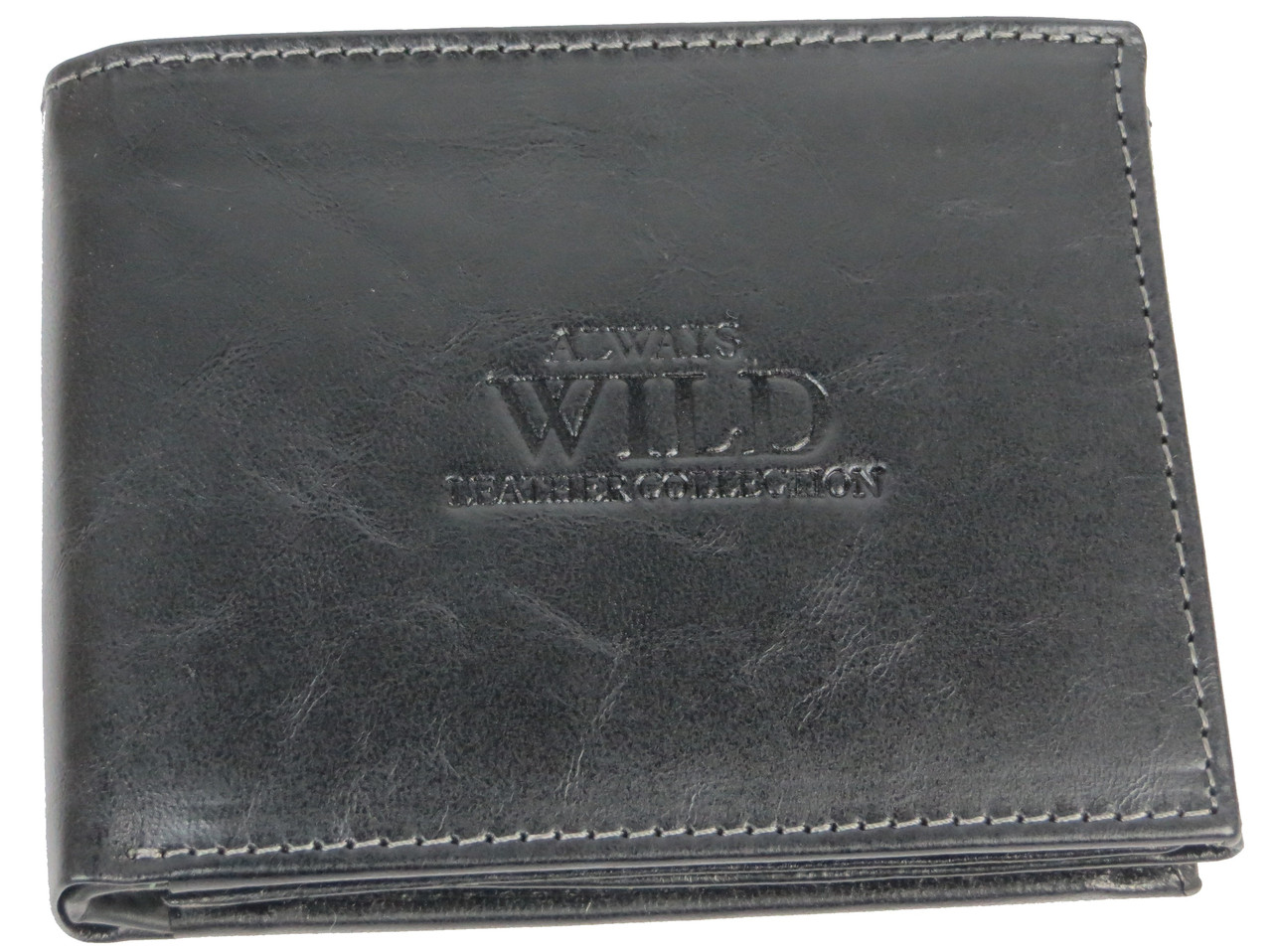 

Кожаное портмоне мужское Always Wild 10х12х2,5 см Черный