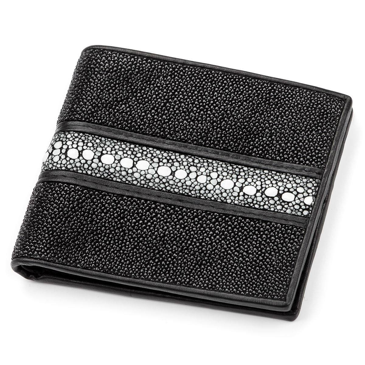 

Кожаное мужское портмоне STINGRAY LEATHER 11х9,5 см Черный