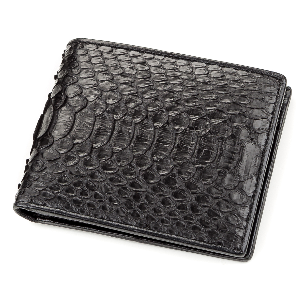 

Кожаное мужское портмоне SNAKE LEATHER 11х9,5 см Черный