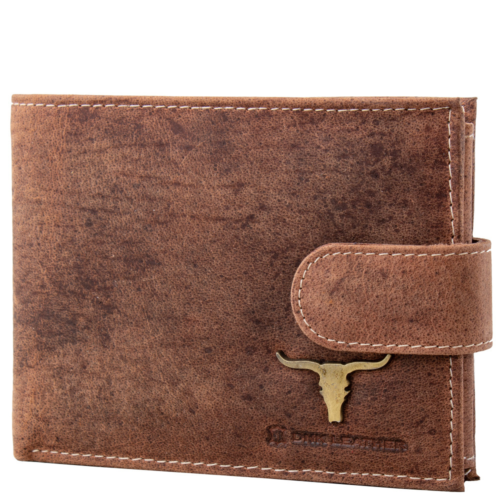 

Кожаный мужской кошелек DNK Leather 12,5х9х2,5 см Коричневый