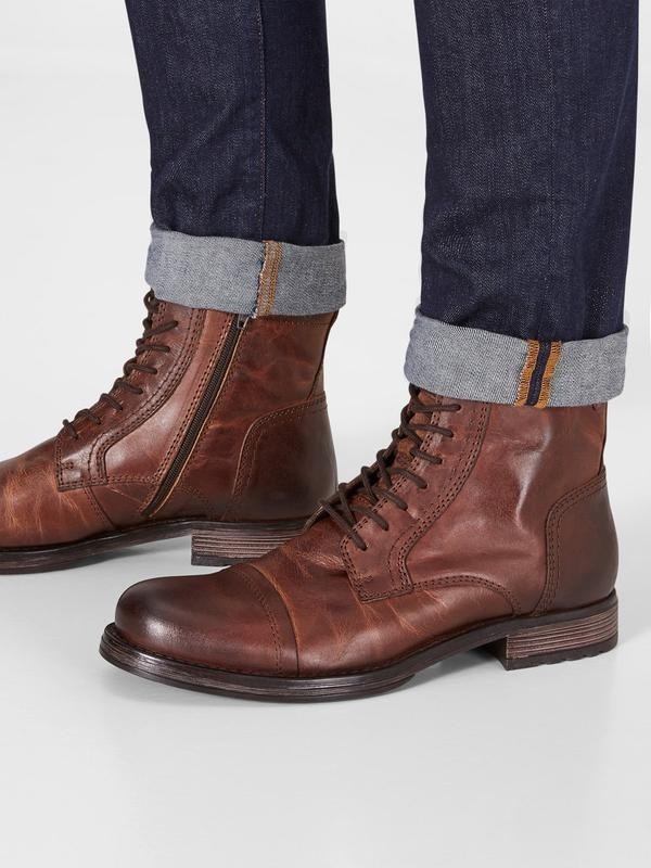 

Мужские кожаные ботинки Jack&Jones 43 коричневый