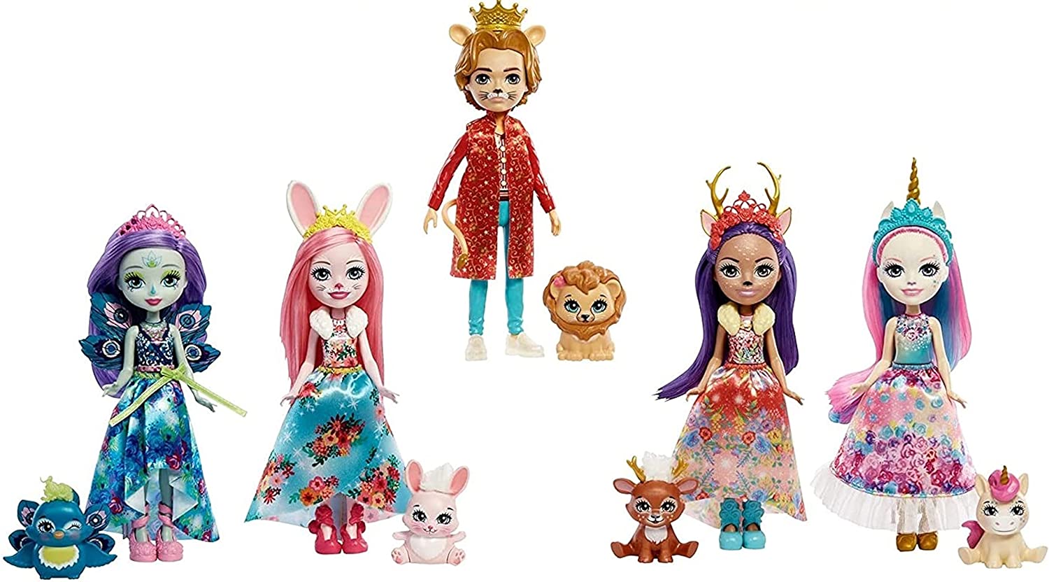 

Набор из пяти кукол Королевская коллекция друзей Enchantimals Royal Pals Collection with 5 Dolls (HCJ18)