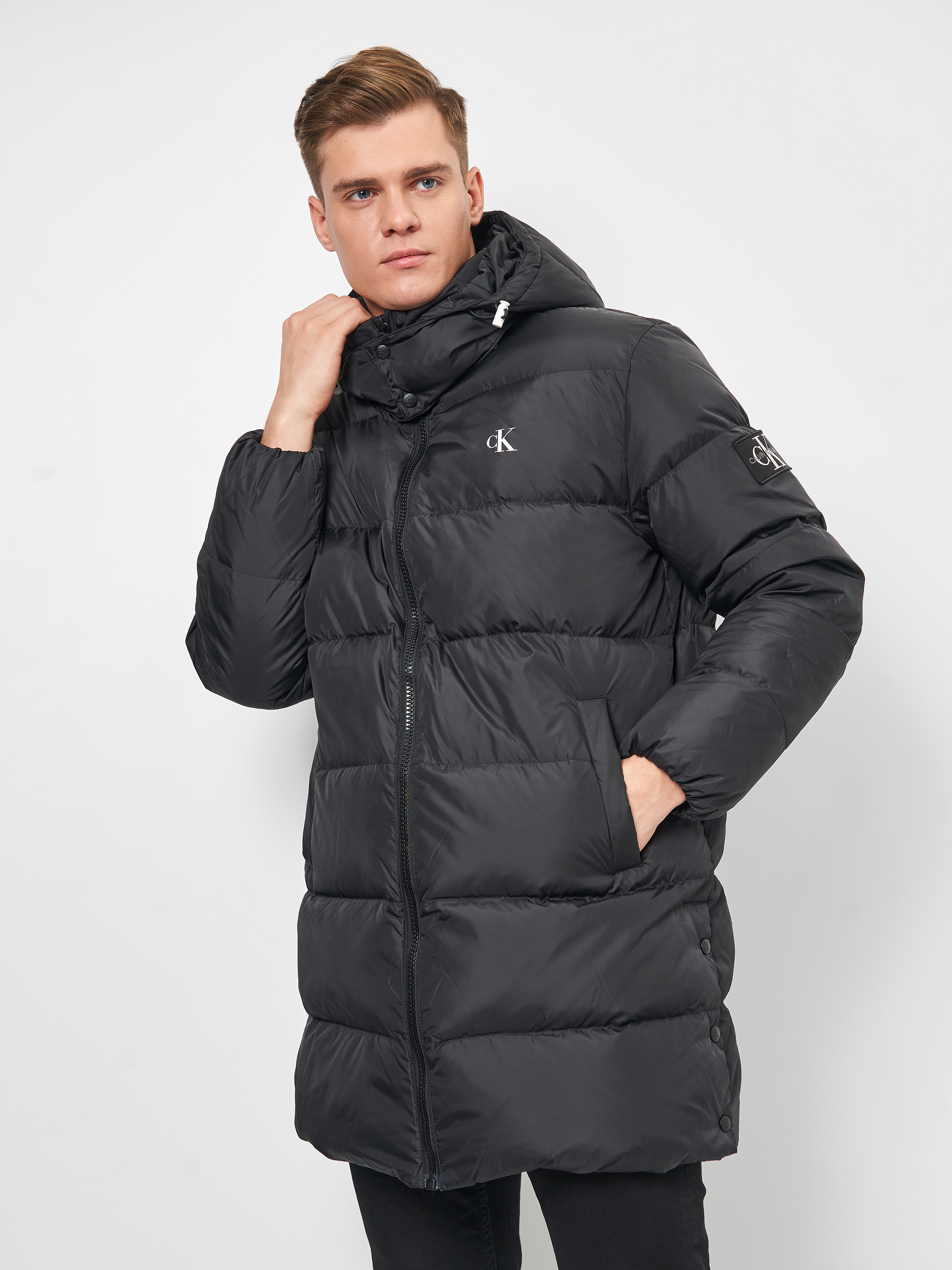 

Пуховик Calvin Klein Jeans Ess Long Hooded Down Jacket J30J318688-BEH L Black