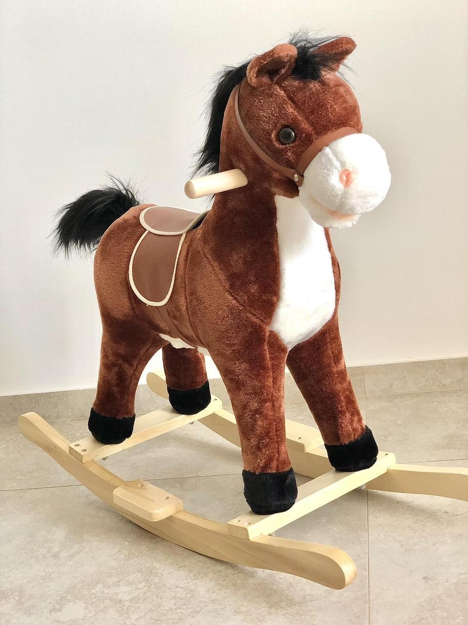 

Музыкальная лошадка-качалка Bambi MP 0080 Темно-коричневый