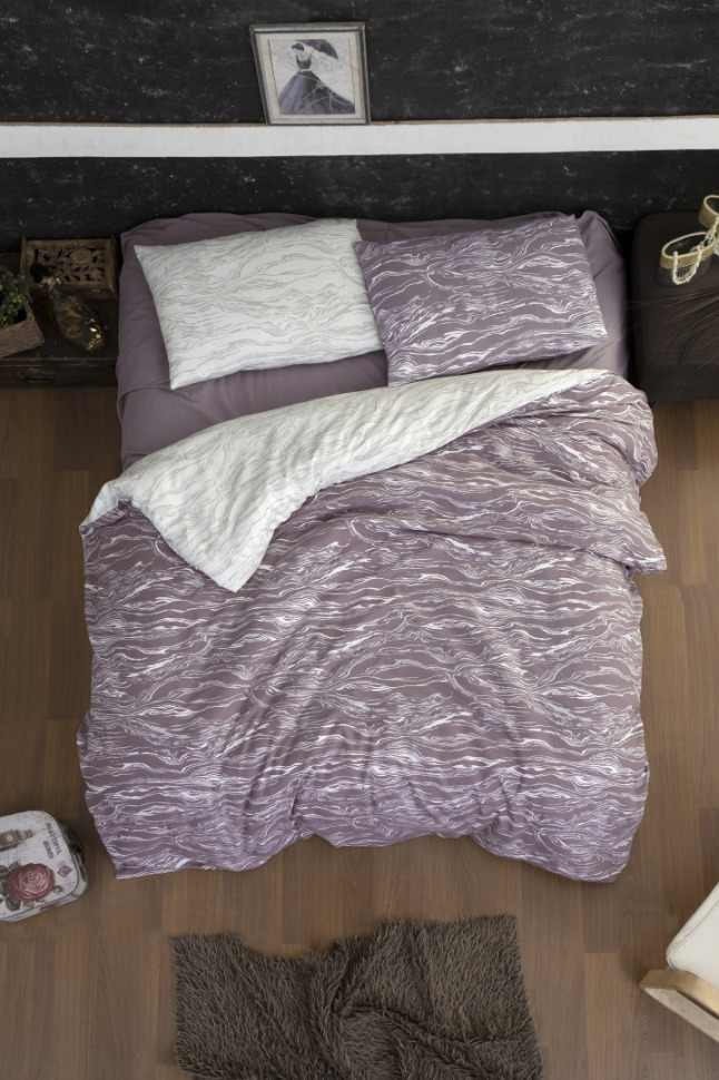 

Постельное белье фланель First Choice Larnell lilac евро m017295